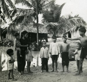 Indochina Vietnam Saigon Street Life old Amateur Snapshot Photo 1930