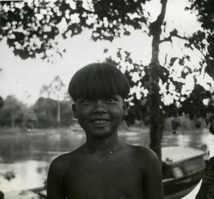 Indochina Vietnam Saigon Street Life old Amateur Snapshot Photo 1930