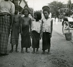 Indochina Vietnam Saigon Street Life old Amateur Snapshot Photo 1930