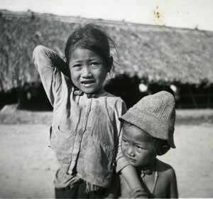 Indochina Vietnam Saigon Street Life old Amateur Snapshot Photo 1930