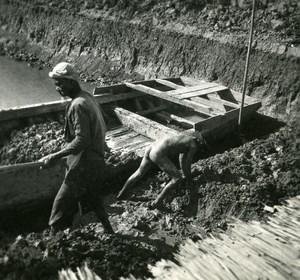 Indochina Vietnam Saigon Street Workers old Amateur Snapshot Photo 1930