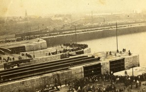 United Kingdom Liverpool Harbour Evenement Old CDV Photo Wood 1865