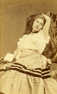 France Paris Second Empire Semi Nude Cocodette Ecstasy Old CDV Photo 1865