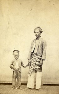 Indonesia Java Jakarta People Study Types Early CDV Photo Woodbury & Page 1860