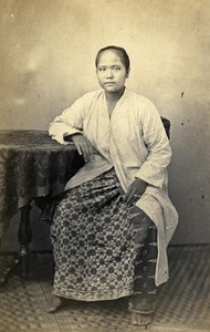 Indonesia Java Jakarta People Study Types Early CDV Photo Woodbury & Page 1860