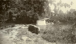 Indonesia Sumatra East Coast Floads Bridge Broken Old Photo 1930