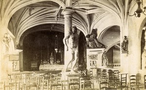 France Troyes Church St Nicolas Interior Old Neurdein CDV Photo 1880