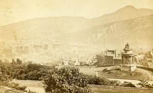 United Kingdom Edinburgh Panorama Old Burns CDV Photo 1860