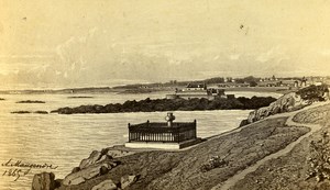 France Saint Malo Chateaubriand Grave Old Maugendre CDV Photo of Drawing 1860