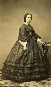 France Lille Woman Fashion Second Empire Old CDV Carette Photo 1870