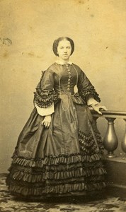 France Lille Woman Fashion Second Empire Old CDV Carette Photo 1870