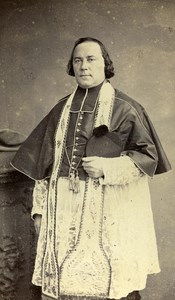 France Lille Priest Fashion Second Empire Old CDV Carette Photo 1870