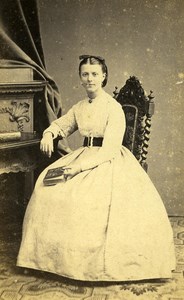 France Lille Woman Fashion Second Empire Old CDV Carette Photo 1870