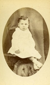 France Lille Child Fashion Second Empire Old CDV Carette Photo 1870