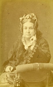 France Lyon Woman Fashion Mme Sevelinge Old CDV Lumiere Photo 1870