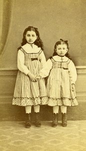 France Lille Children Fashion Second Empire Old CDV Trossier Photo 1870
