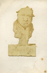 France Paris Photomontage Cutting Writer Paul de Kock Old Photo 1870