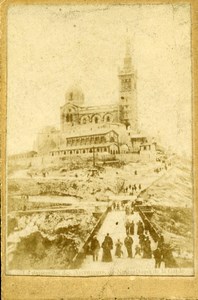 France Marseille Ticket Elevator Notre Dame de la Garde Old Photo 1893