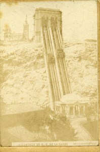 France Marseille Ticket Elevator Notre Dame de la Garde Old Photo 1893