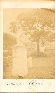 Tuileries Garden view Statue, Paris, old CDV Photo 1860