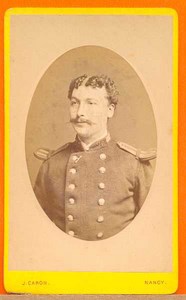 Military Soldier, French Army, Nancy old Photo CDV 1875