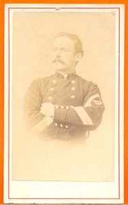 Military Soldier, French Army, Dijon old Photo CDV 1876