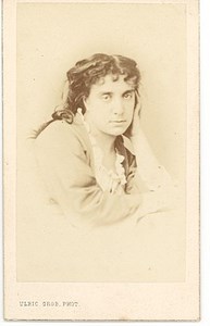 Mlle Vigne, actress theater France, old CDV Photo 1870