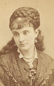 Edith Challes, Actress, New York, old CDV Photo 1875'