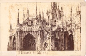 Italy Milano Il Duomo Cathedral old Photo CDV 1870'