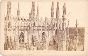 Italy Milano Il Duomo Cathedral old Photo CDV 1870'