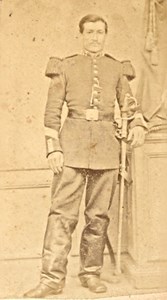 Carcassonne France Military Costume Old CDV Photo 1880'