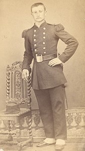 France Military Uniform Old Studio CDV Photo 1880'