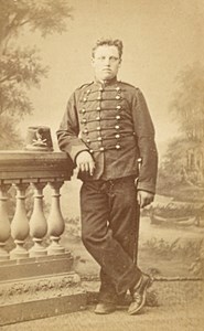 Chalons France Military Uniforme Old CDV Photo 1880'