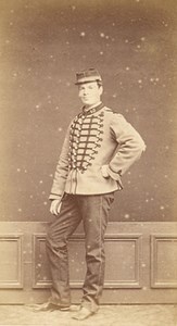 Loches France Military Uniform Old CDV Photo 1880'