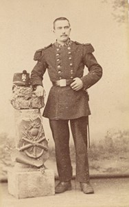 Equeudreville France Military Uniform CDV Photo 1880'