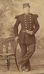 Cigarette France Military Uniforme Old CDV Photo 1880'