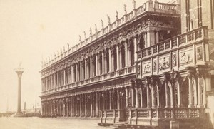 Italy Venice Library façade Venezia Old Naya CDV Photo 1867