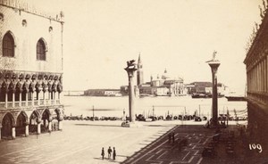 Italy Venice Piazetta San Marco Venezia Old Naya CDV Photo 1867