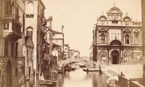 Italy Venice Ospitale Façade Canal Venezia Old Naya CDV Photo 1867