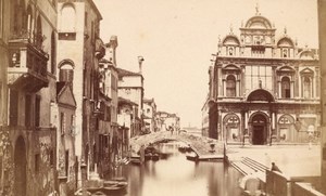 Italy Venice Ospitale Façade Canal Venezia Old Naya CDV Photo 1867