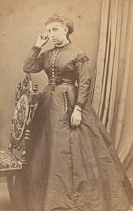 Fashion Second Empire Woman France Old CDV Photo 1865