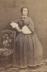 Fashion Second Empire Woman France Auch CDV Photo 1865