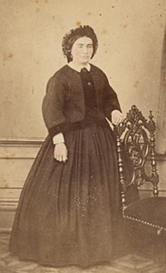 Fashion Second Empire Woman France Old CDV Photo 1865