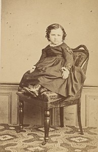 Baby seated Fashion France Old Cremiere CDV Photo 1865