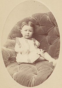 Baby seated Fashion France Old Penabert CDV Photo 1865