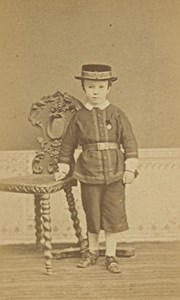 Young Boy Medal Fashion Laval France Old CDV Photo 1865