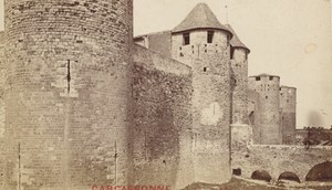France old CDV Photo 1880 Carcassonne City Door