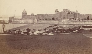 France old CDV Photo 1880 Carcassonne Panorama