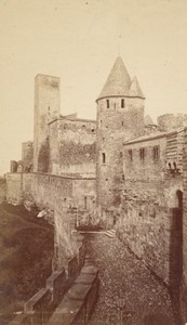 France old CDV Photo 1880 Carcassonne Justice Tower