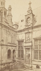 France old CDV Photo 1880 Caen Hotel de la Bourse